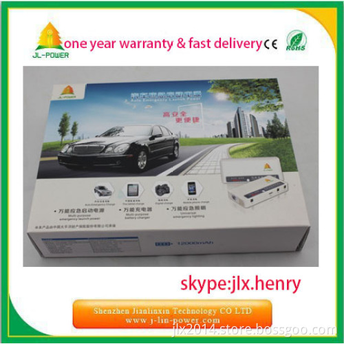 12v car jump starter power/12v lithium ion auto jump battery portable